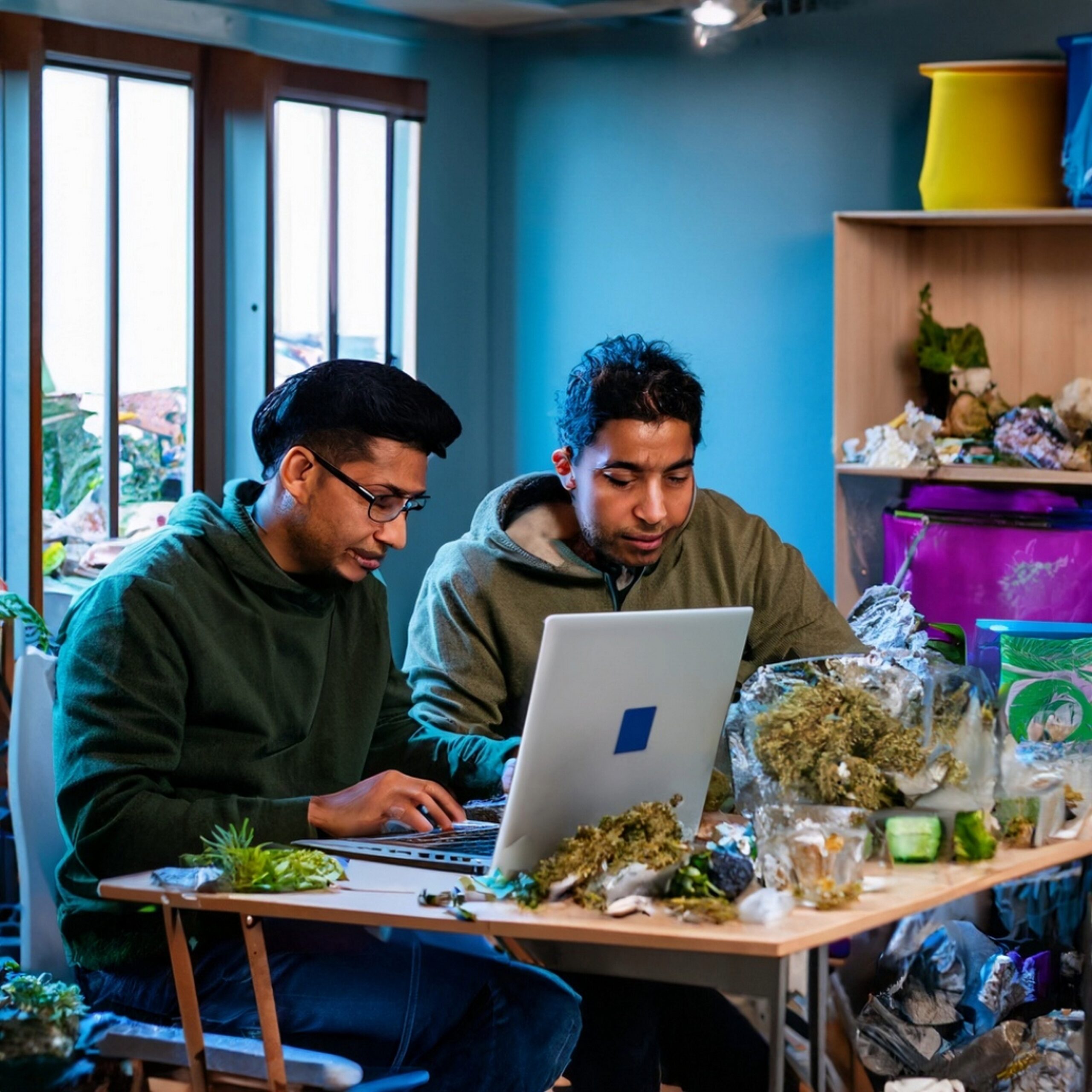 Latino ethnic man studying from home during Covid-19